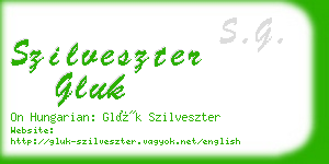 szilveszter gluk business card